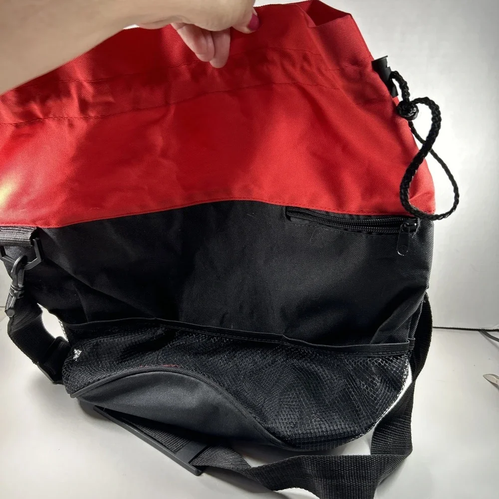 Disney Cruise Line Red Black Castaway Club Duffel Bag